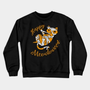 Happy Meowloween, Happy Halloween Cat Crewneck Sweatshirt